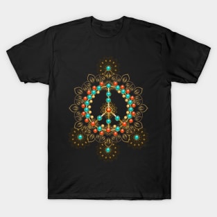 Peace Sign with Turquoise T-Shirt